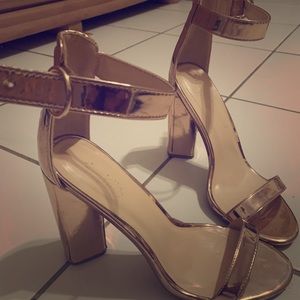 Rose Gold Block Heels